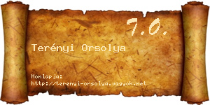 Terényi Orsolya névjegykártya